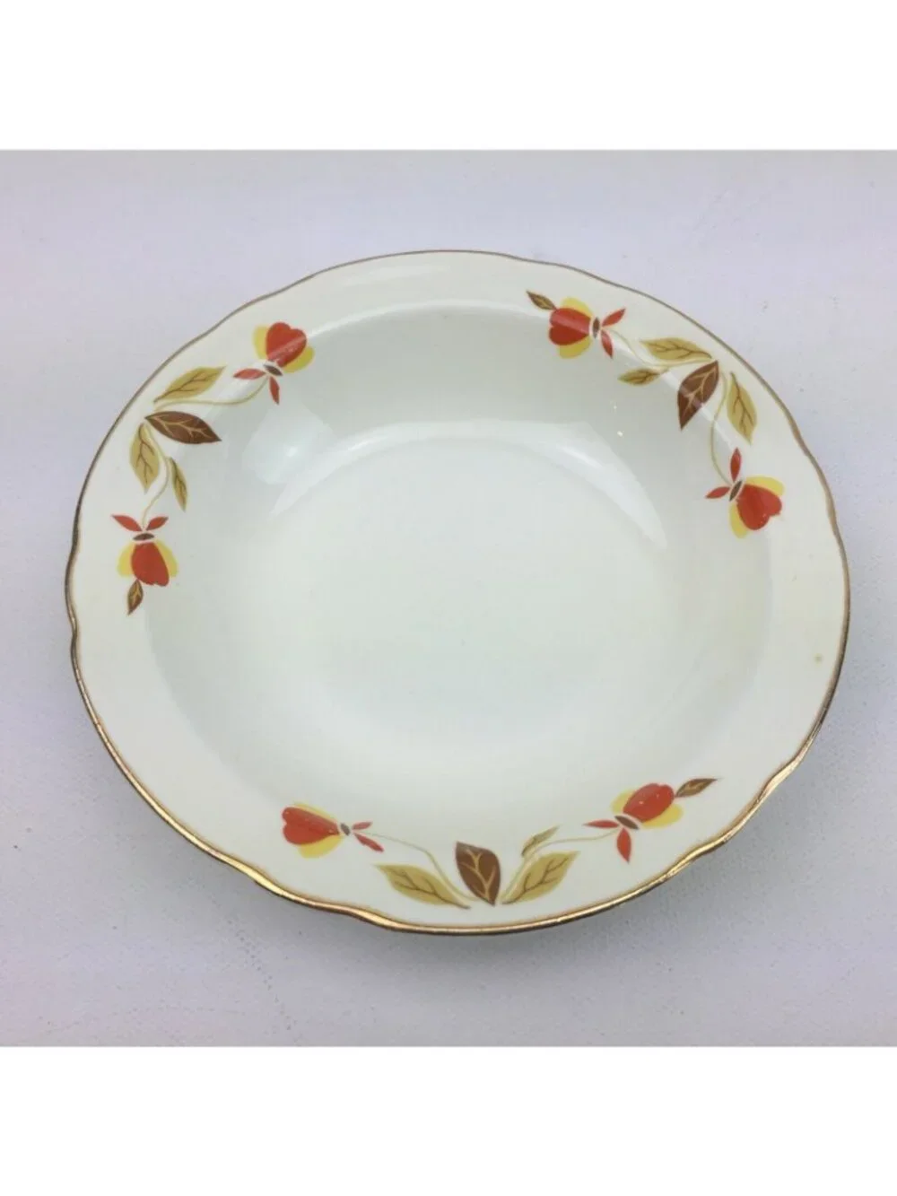 Autumnware Vintage Hall China Autumn Leaf Mary Dunbar Dessert Bowl Set Dish 5.5